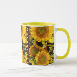 Taza Nombre personal de Sunflower Coffee Cup Sunshine M