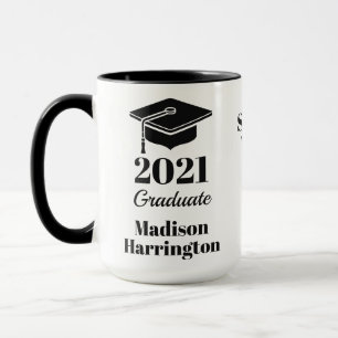 Taza Nombre personalizado, año, texto Mug de graduación