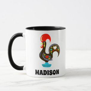 Taza Nombre personalizado Barcelos Rooster portugués ne