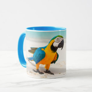 Taza Nombre personalizado Beach Parrot mugs