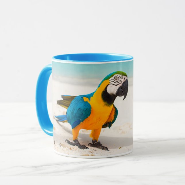 Taza Nombre personalizado Beach Parrot mugs (Anverso izquierdo)