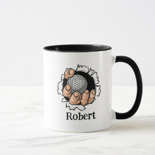 Taza nombre personalizado Bola de golf divertida