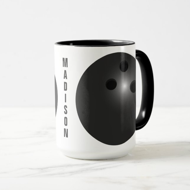 Taza Nombre personalizado Bolas de bolas (Anverso derecho)