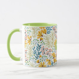 Taza Nombre personalizado Bombas de Ilustracion de flor