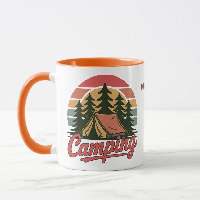 Taza Nombre personalizado Camping (Izquierda)