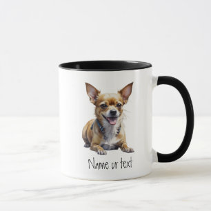 Taza Nombre personalizado Chihuahua, perro animal domés