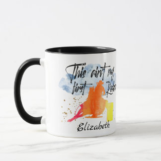Taza Nombre personalizado Cobarde de caballo colorido