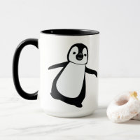Nombre Personalizado Cute Peeking Penguin Holiday 
