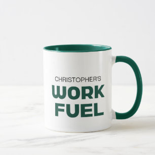 Taza Nombre personalizado de COMBUSTIBLE DE TRABAJO ver