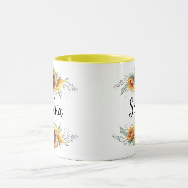Plantilla de taza de girasoles para tazas personalizadas - México Plantilla de taza de girasoles para tazas personalizadas - México