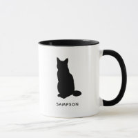 nombre personalizado de la silueta de gato