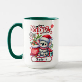 Taza Nombre personalizado de las navidades de Koala