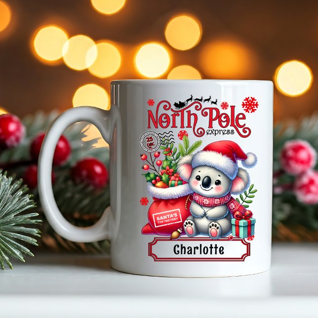 Taza Nombre personalizado de las navidades de Koala (Subido por el creador)