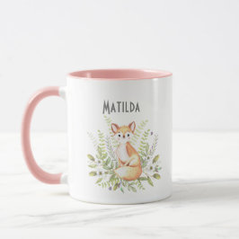 Taza Nombre personalizado de Little Fox