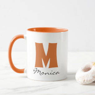 Taza Nombre personalizado de script y monograma