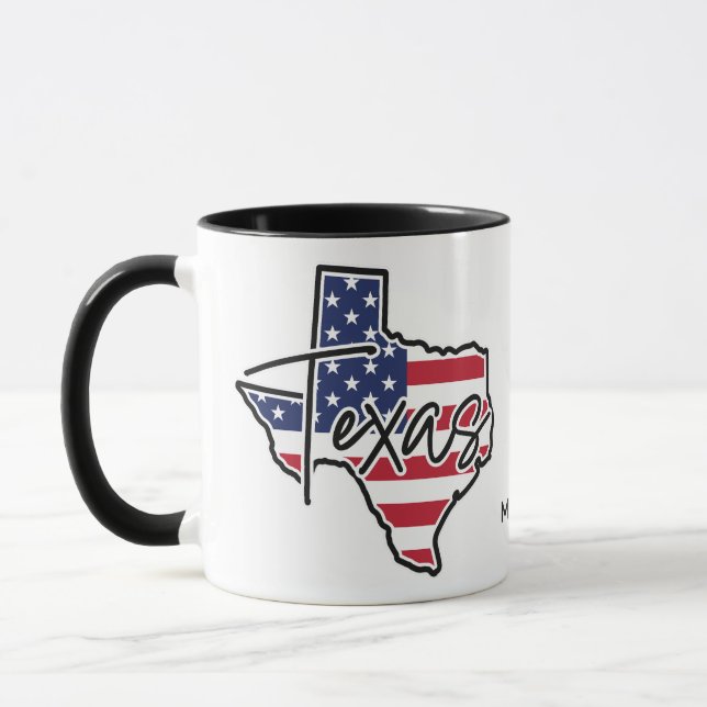 Taza Nombre personalizado de Texas (Izquierda)