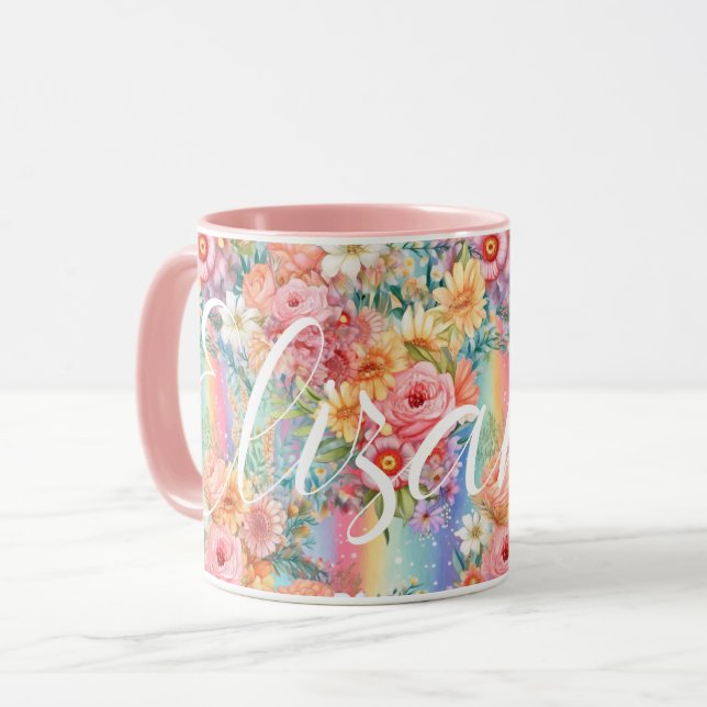 Taza Nombre personalizado de vibraciones positivas lumi (Anverso izquierdo)