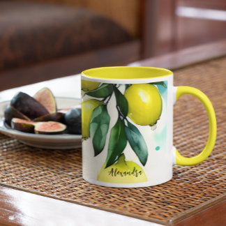 Taza Nombre personalizado del árbol limón