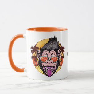 Taza Nombre personalizado del mono de playa