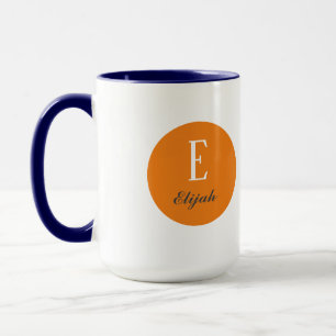 Taza Nombre personalizado del monograma de encendido de