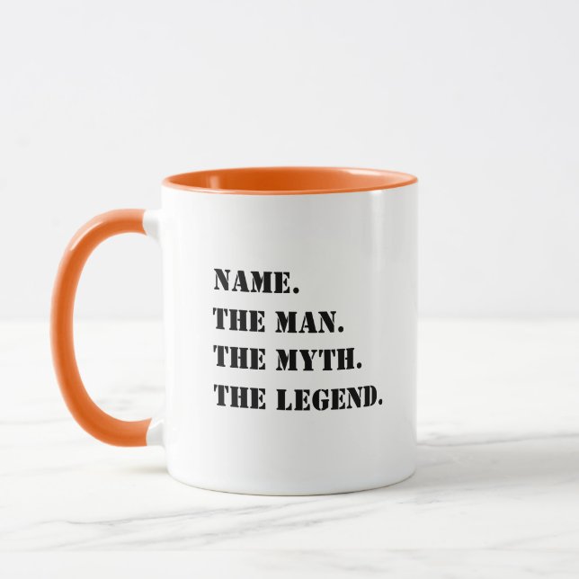 Taza Nombre Personalizado El Hombre El Mito La Leyenda  (Izquierda)