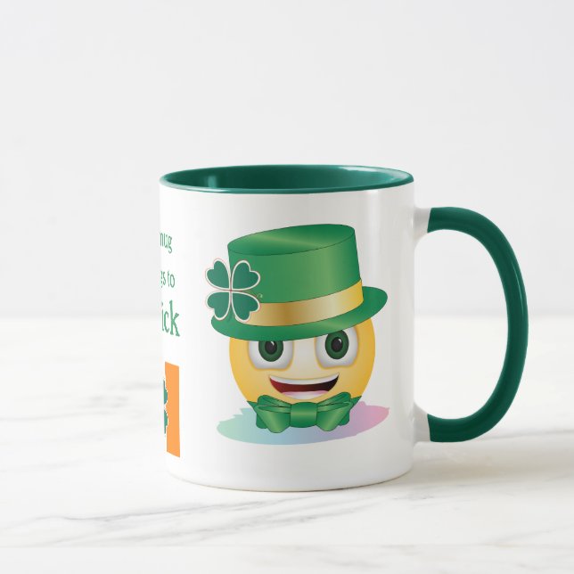 Taza Nombre personalizado Emoji irlandesa con Gorra y S (Derecha)