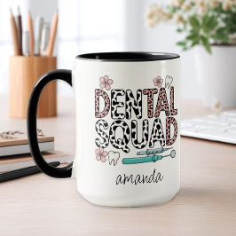 Taza Nombre personalizado Escuadrón dental