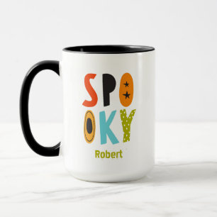 Taza Nombre personalizado espeluznante de Halloween