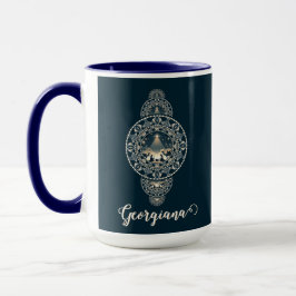 Taza Nombre personalizado Estrella sagrada del Mandala 