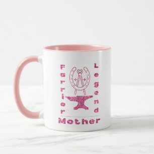 Taza Nombre Personalizado Farrier Leyenda Madre Anvil H