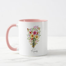 Nombre personalizado Flor silvestre rosa