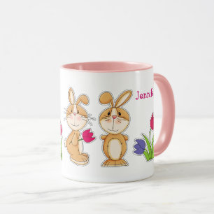 Taza Nombre personalizado Funny Easter Bunny Gift Mugs