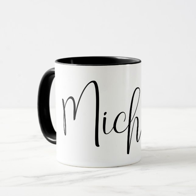 Taza NOMBRE PERSONALIZADO - Guión de moda personalizado (Anverso izquierdo)