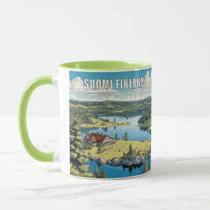 Taza Nombre personalizado Ilustracion natural de Finlan
