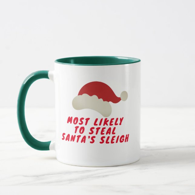 Taza Nombre personalizado más probable para los Navidad (Izquierda)