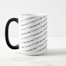 Taza Nombre personalizado Mejor patrón de color blanco 