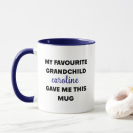 Taza Nombre Personalizado Mi Nieto Favorito Me Regaló E