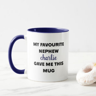 Taza Nombre Personalizado Mi Sobrino Favorito Me Dio Es