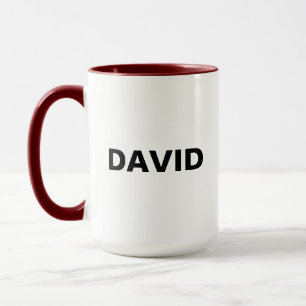 Taza Nombre Personalizado Minimalista De Dos Tonos O Lo