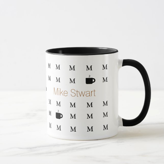 Taza nombre personalizado. moderno personalizado (Derecha)