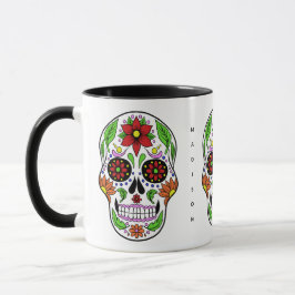 Taza Nombre personalizado Mugs de calaveras