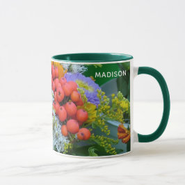 Taza Nombre personalizado Mugs de flores - elegir estil