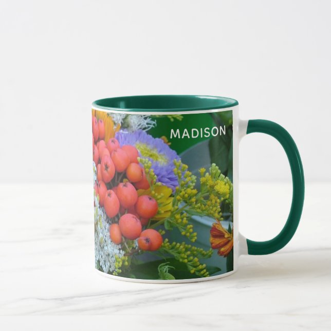 Taza Nombre personalizado Mugs de flores - elegir estil (Derecha)