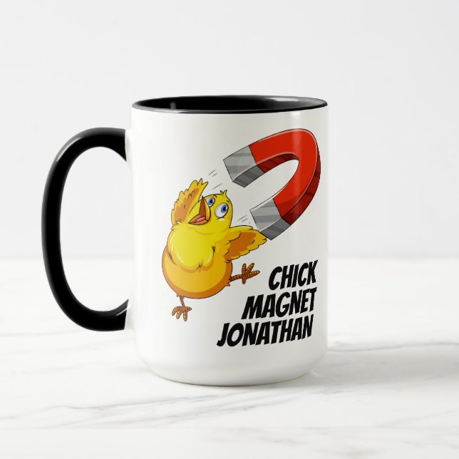 Taza Nombre personalizado Muñecas de imanes de Chick (Izquierda)