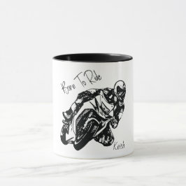 Taza Nombre Personalizado Nacido Para Montar