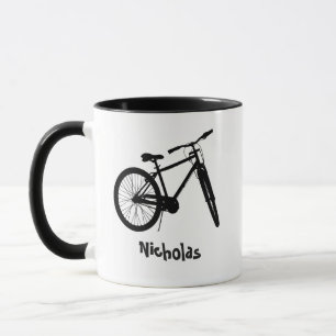 Taza Nombre personalizado Navidades de ciclismo de mont