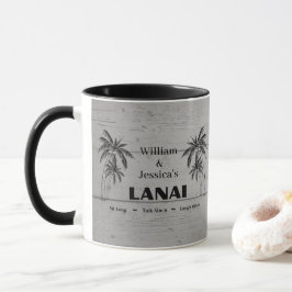 Taza Nombre personalizado Personalizado Lanai Tropical 