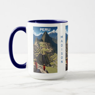Taza Nombre personalizado Perú Machu Picchu
