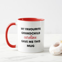 Taza Nombre personalizado que me dio mi nieto favorito