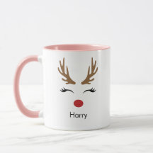 Nombre personalizado: reno, navidad de Navidad